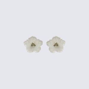 White rose pendientes