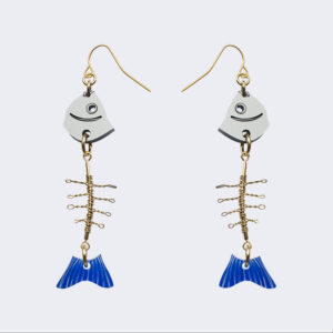 Fishbone Blue Fin earrings