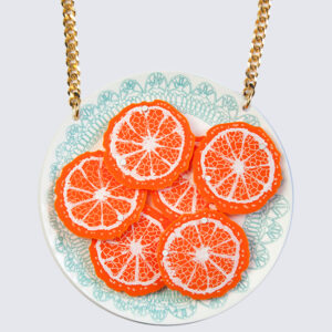 Oranges on a Plate necklace