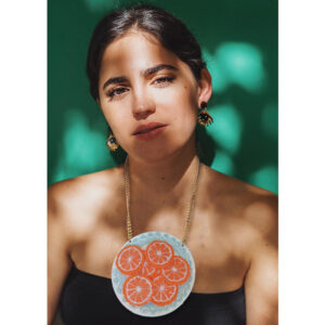 Oranges on a Plate necklace