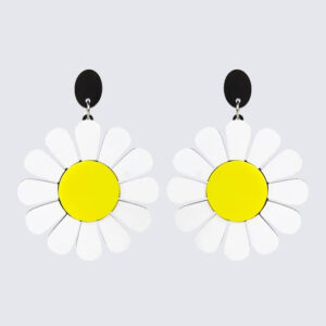 Electric Daisy White earrings (multicolor)