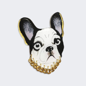 Bulldog brooch